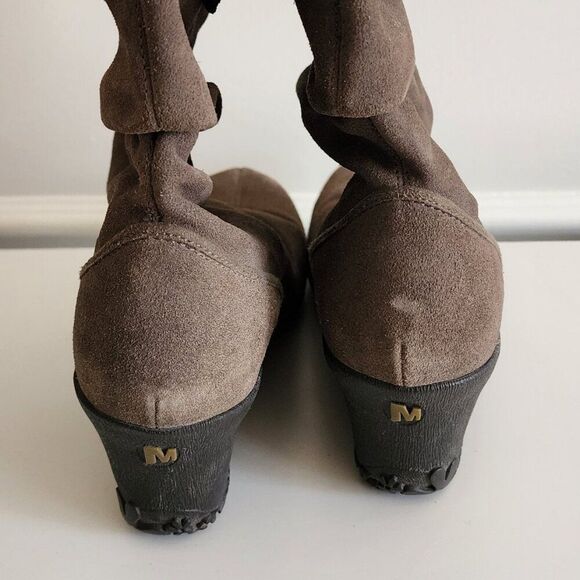 Merrell Lily Gray Vibram Slouchy Ankle Boot | Size 8.5 | Wedge Heel J46132 - Picture 4 of 7